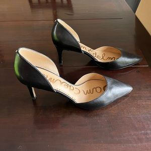 Sam Edelman Black Leather Tesla D’Orsay Pumps Size 9.5